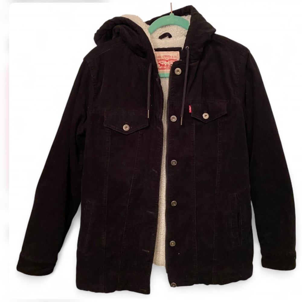 Levi Strauss Hooded Corduroy Sherpa Coat